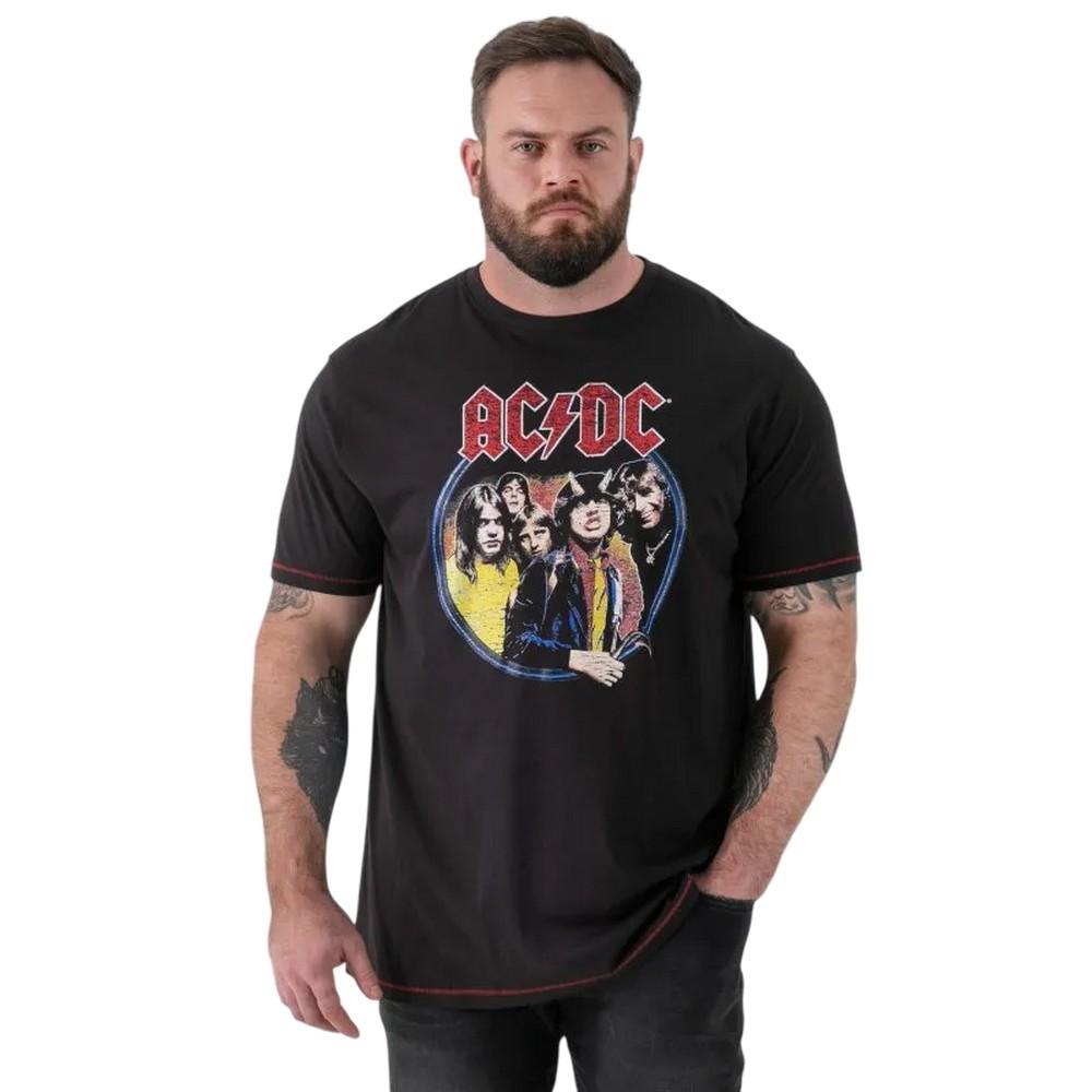 Duke Mens Hugh D555 Highway To Hell AC/DC Crew Neck Kingsize T-Shirt