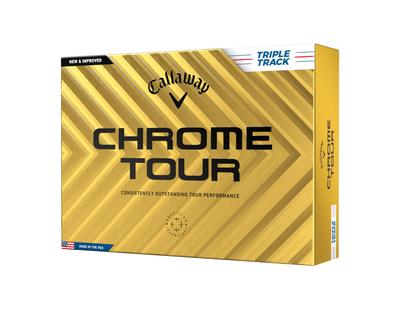 Callaway Golf Ball CHROME TOUR 24 TRIPLE TRACK 1 Dozen (12 Pieces) 4 Piece Construction Triple Track White