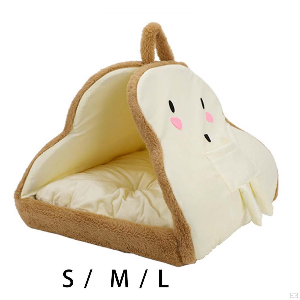 Cozy Bread-Shaped Pet Bed for Cats and Small Dogs