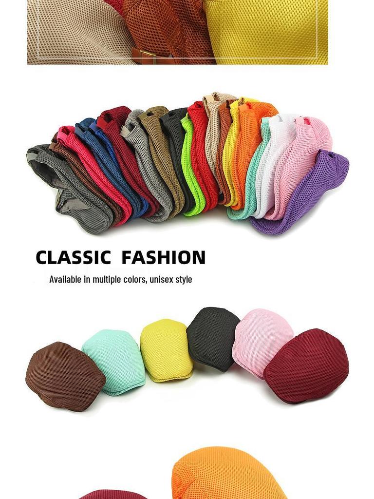 Boina de Malla Fina de Verano: Gorra de Visera de Pato Transpirable para Hombre y Mujer - Boina Retro de Estilo Coreano para el Sol