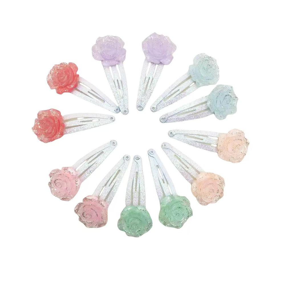 Spring 25-Piece Girls' Hair Clips: Butterfly, Flower, Glitter, and Luminous Designs