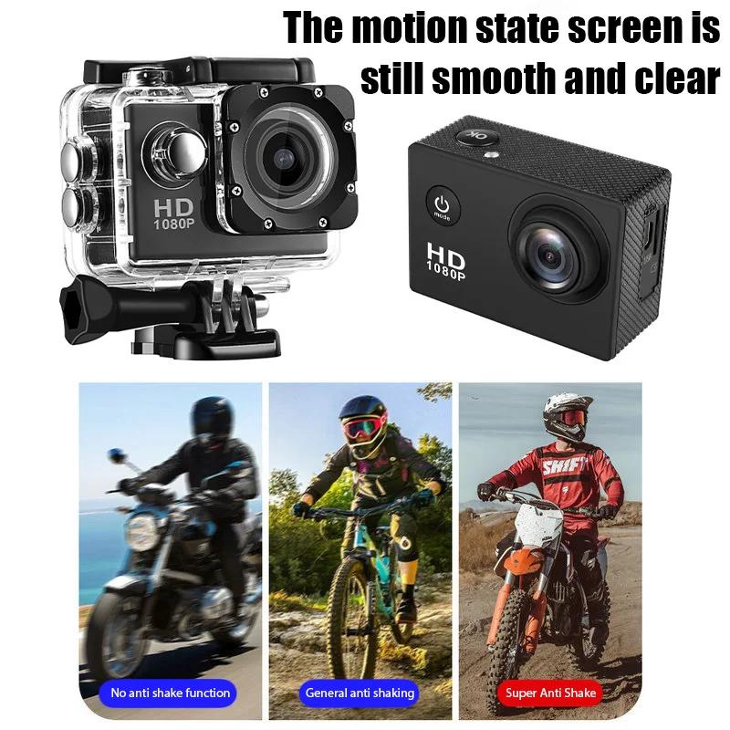 Portable  Action Cameras Waterproof Camera with Remote Control Outdoor Cycling Record HD Digital Cameras Photography Camera