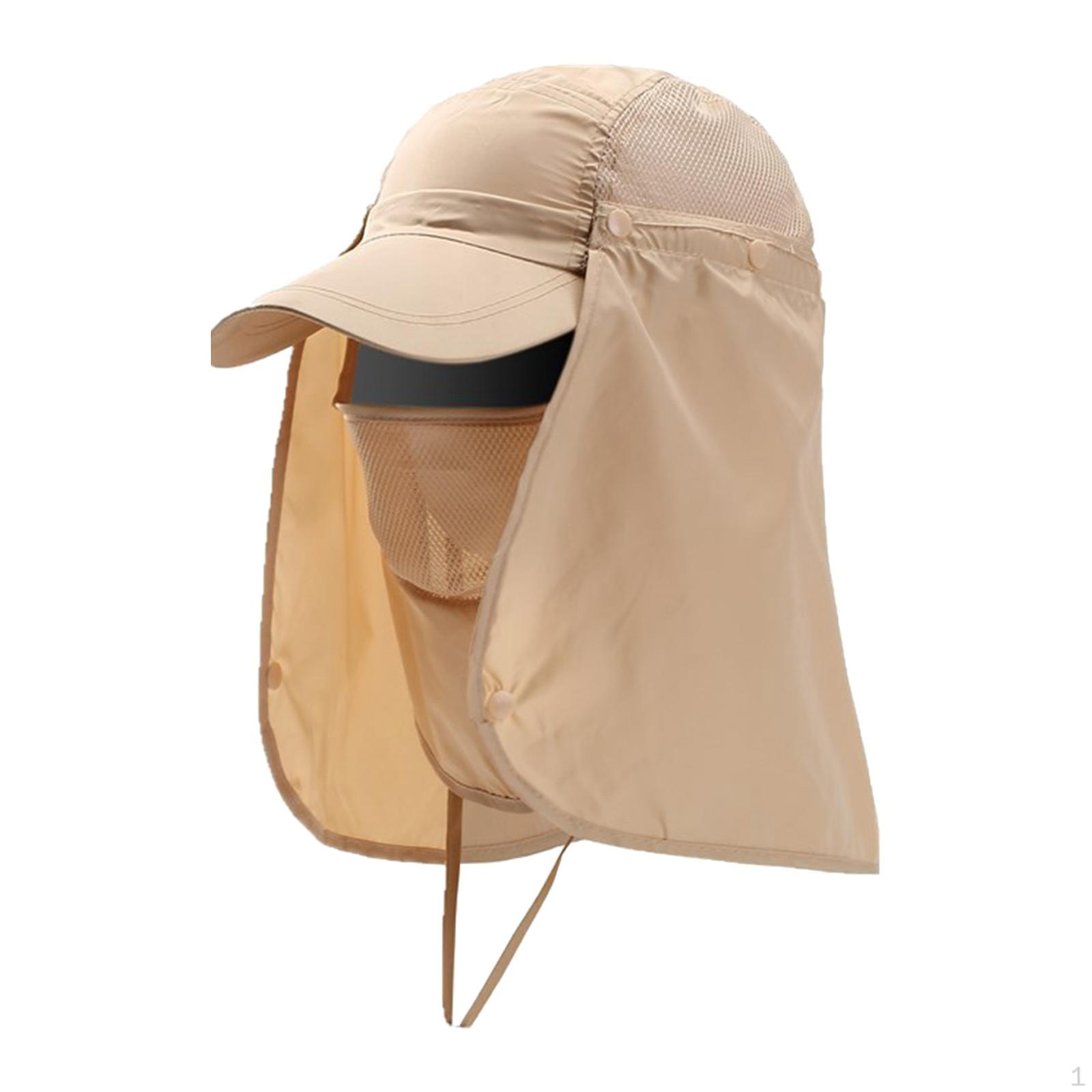 

Protection Fishing Hat with Detachable Neck Cover for Outdoor Adventures хакі