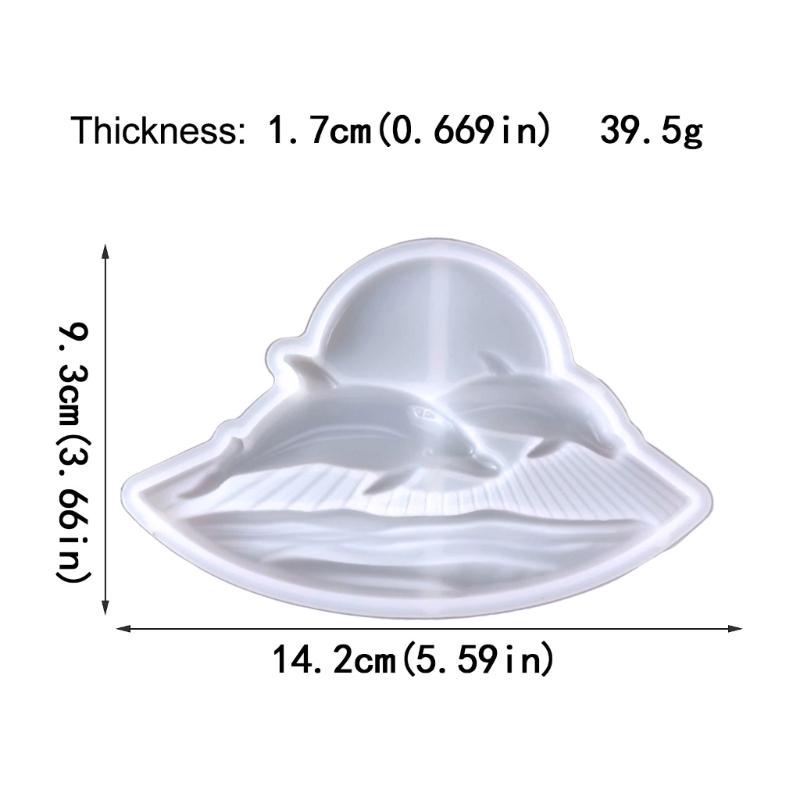 Sun Dolphin Resin Mold Semi-stereoscopic Silicone Molds Epoxy Casting Mould for Wall Hanging Mount Decor DIY Crafts