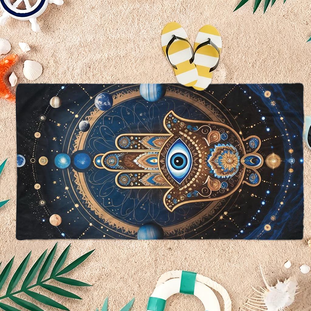 1pz Asciugamano da Spiaggia Meditazione Yoga Sette Chakra Grande Asciugatura Rapida Adatto per Spiaggia Piscina Asciugamano Yoga Regalo Estivo per Amici