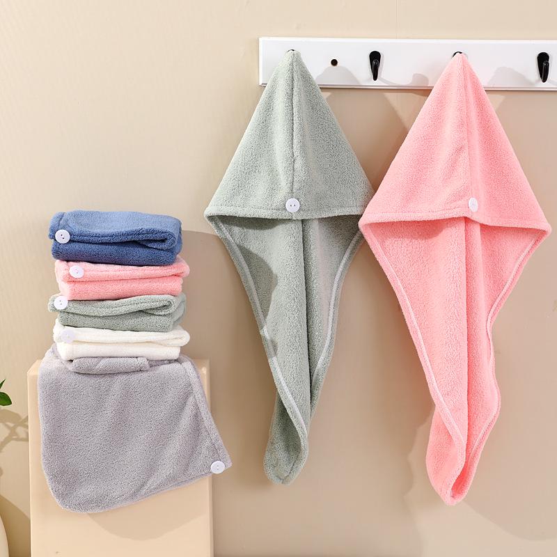 Women's Quick-Dry Single Layer Hair Drying Cap with Strong Water Absorption - Thickened Bath & Home Towel