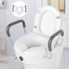 Elevated Raised Toilet Seat Adjustable Bathroom Pads Rise Height Seats with Safety Frame