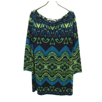 Silk Overall Handle Long Sleeve Tunic 6 Black Women Used