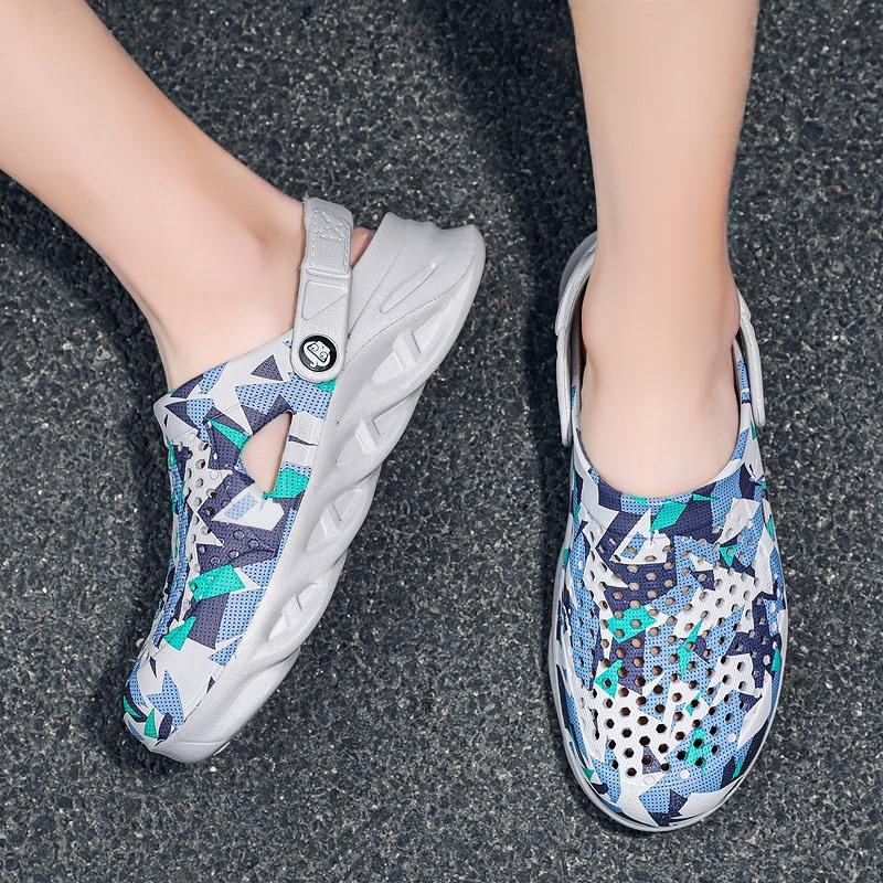 Sandals for Men Summer Casual Beach Shoes Clogs Half Slippers