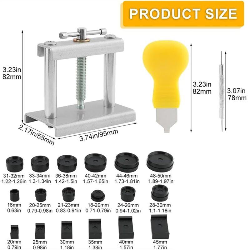 ABGR-21-In-1 Watchmaker Maintenance Tool Kit, Includes 18 Molds& Pry Tools For Back Case Cover Open/Close, For Watch Repair
