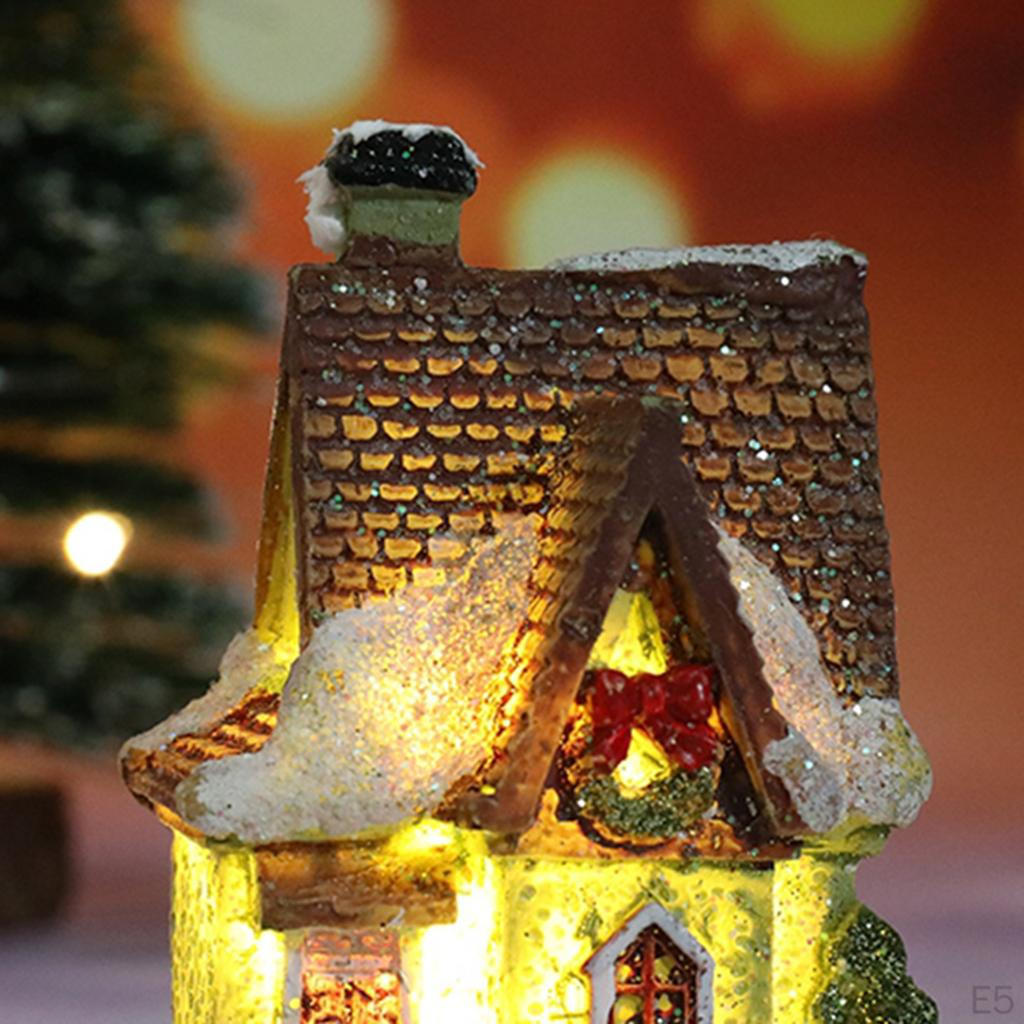 Christmas Decoration LED Miniature Building Set Ornaments