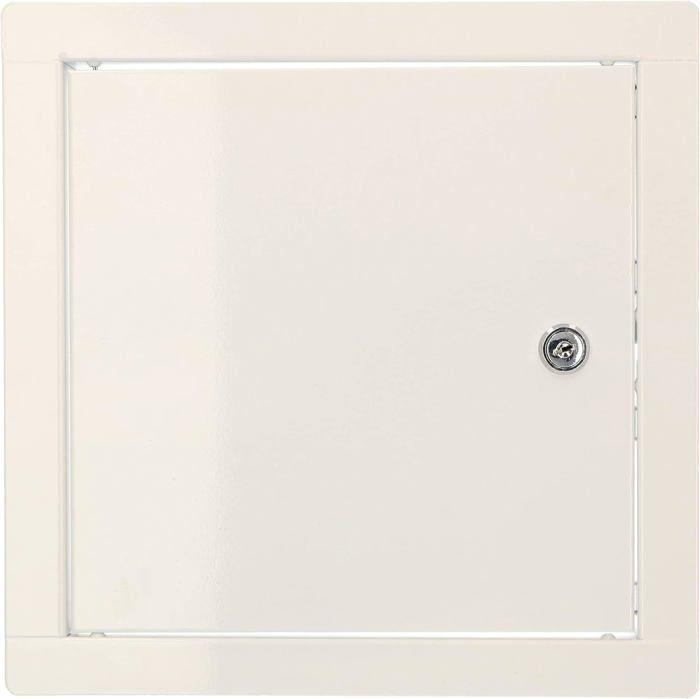 Trappe de visite - KOTARBAU - 25 x 25 cm - Métal - Blanc - Avec clés