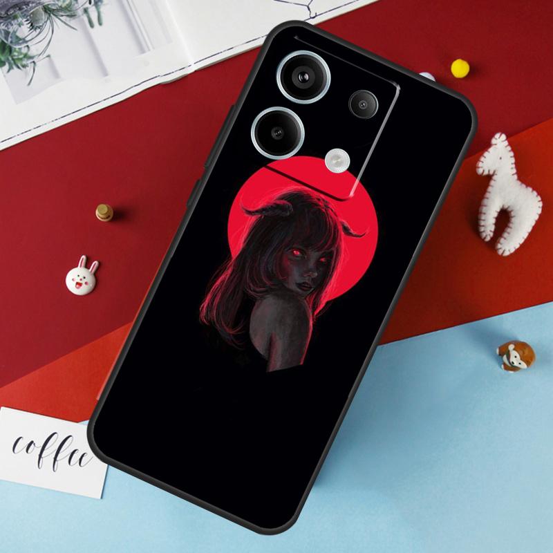 Devil Woman Case For Xiaomi Redmi Note 13 Pro 14 12 11 10 15 Pro Plus Redmi 10C 12C 13C 14C 15C 15 Cover