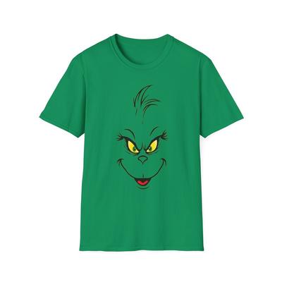 Grinch Face Unisex Shirt, Green Christmas Shirt, Holiday Tee, Funny Graphic Top,