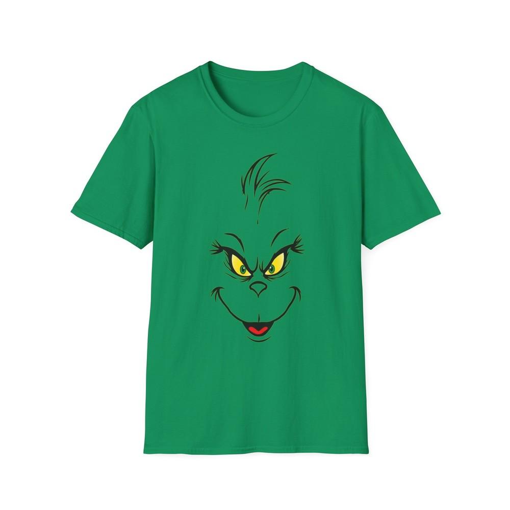 Grinch Face Unisex Shirt, Green Christmas Shirt, Holiday Tee, Funny Graphic Top,