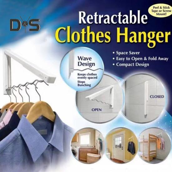 

Складная сушилка для белья, настенное крепление, вешалка для сушки белья, волнистый дизайн, экономящий место, простая установка, вешалка для одежды для спальни, прачечной белый