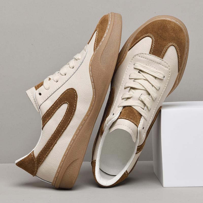 Fashion Genuine Leather Men's Asual Leather Shoes Versatile Tenis Masculino Soft Male Sports Skateboard Footwear Daily Travel Sneakers