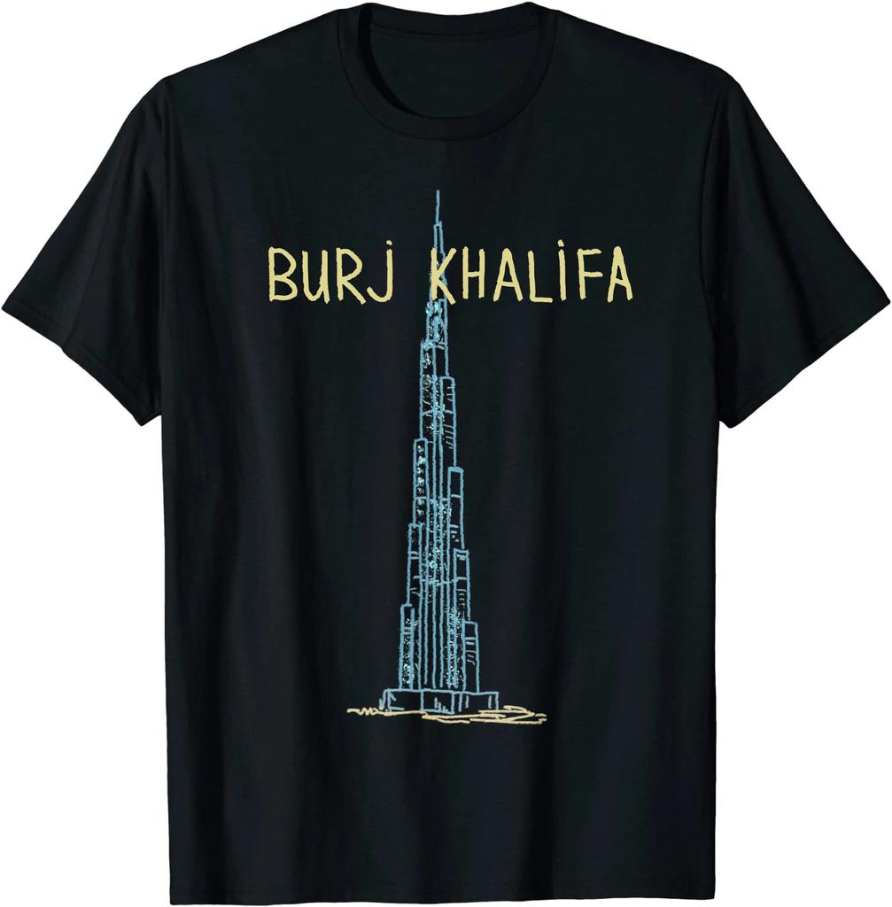 Burj Khalifa Dubai T Shirt Short Sleeve 100 Cotton Casual Tshirts Loose Top Size S3XL