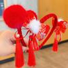 Headwear Chinese New Year Headwear Tassel Red Bow Hairband Simple Hanfu Hair Accessories  Party