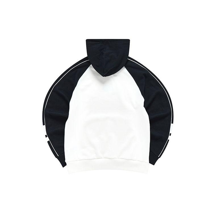 Fila Fusion Color Block Letter Embroidered Hooded American Casual Sports Sweatshirt Women sweatshirt White T11W312210F-WT