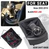 Car Gear Shift Knob Manual 5 Speed Lever Stick Gaiter Boot Dust Cover Collar For SEAT Ibiza 2002 2003 2004 2005 2006 2007 2008
