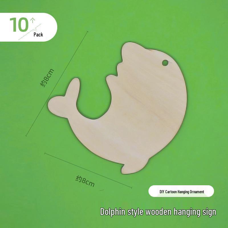 Children's DIY Wishing Tags: Cartoon Ornaments for Painting - Blank Wooden Tags with Hemp Rope for Christmas or Arbor Day.