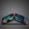 Phone Case For Samsung Galaxy Z Flip3 5g Back Pc Case For Samsung Z Flip Capa Black Shell Hard Fundas Vintage Banana Leaf Flower