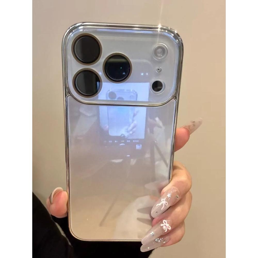 

Роскошный чехол-защита камеры из закаленного стекла для IPhone 17 16 15 14 13 12 Pro Max, гальванизированный бампер, противоударная твердая задняя крышка For iPhone 17 серебряный