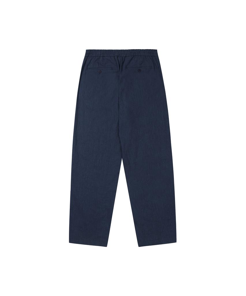 SOLEW Linen String Pants_Navy