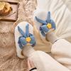 Bow Cotton Slippers New Four Seasons Indoor Floor Non-slip External Wear Warm and Comfortable Cotton Shoes Winter