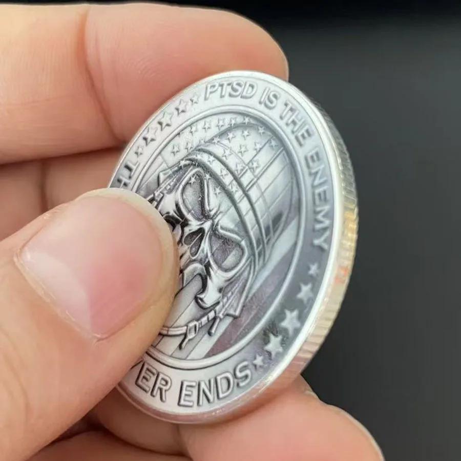 Sammlung von Gedenkmünzen für Militärangehörige im Ruhestand Münzen Gesundheit PTBS
