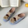 Fashion Flower Explosion High-end Thick Heel Bag Head Slippers Women's 2025 New Summer Outer Wear Inner Height Increase Cool Slippers