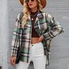 Cardigan de Lana a Cuadros Holgado de Manga Larga para Mujer Otoño/Invierno 2025