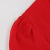 Women Autumn Winter V Neck Long Sleeve Belt Solid Color Pleated High Waist Dress