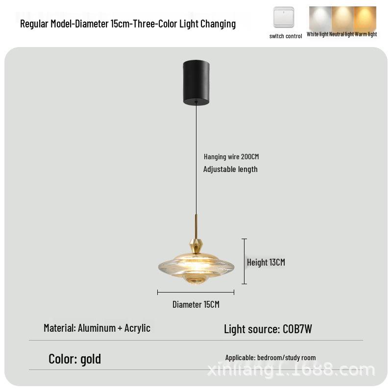 

Modern Minimalist Eye-Protecting Pendant Light for Entrances, Restaurants, and Bedrooms 7W COB