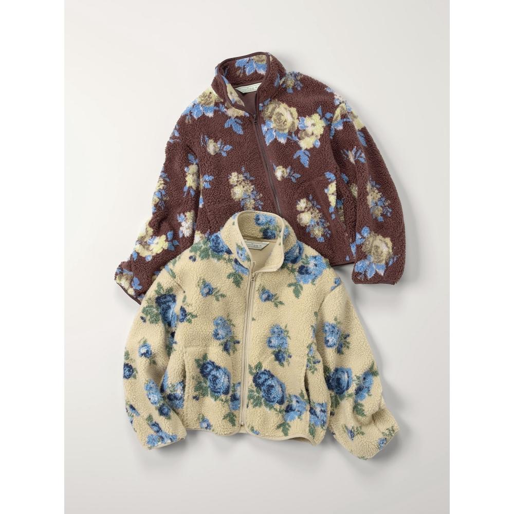 Gu By Uniqlo Fleece Jacket Flower By Rokh