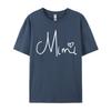 Mimi Heart Grandma Christmas Mother Is Day TShirt Unisex Clothing TShirt Combed Cotton Funny Clothing Shirt Round Collar