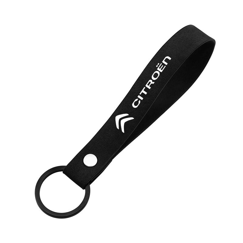 

Car Key ring Suede Rope keychain Metal Wheel Tire Valve Caps For Citroen C1 C2 C3 C4 C5 C6 C8 C4L DS3 DS4 DS5 DS5LS DS6