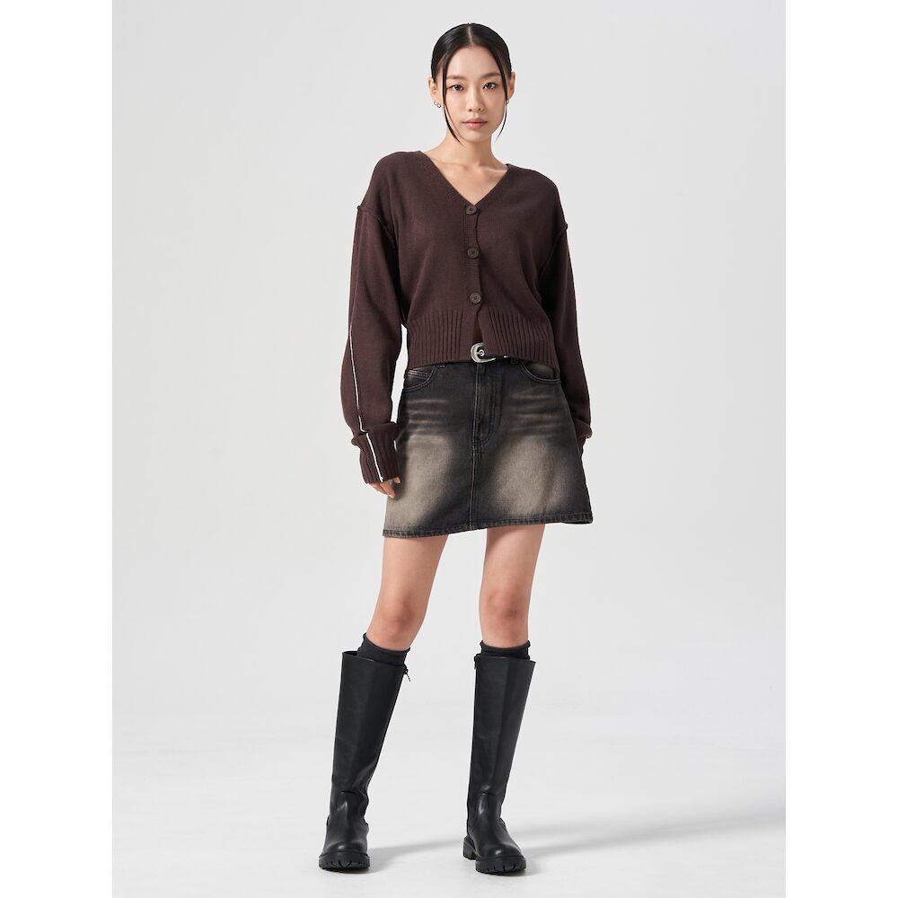 8SECONDS Teen Washed Mini Skirt Black