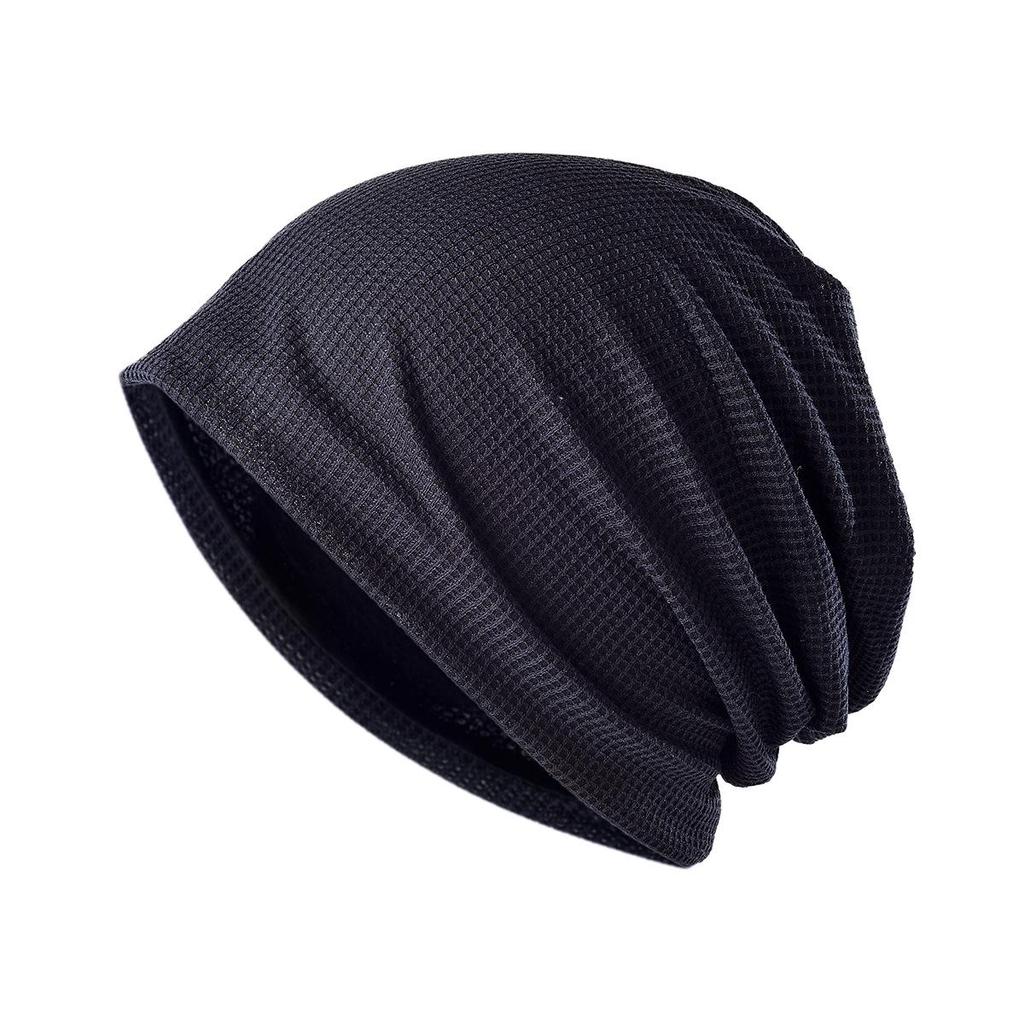 Women's Solid Color Breathable Sweat-Wicking Beanie - Elastic Slouchy Head Wrap for Street Dance and Postpartum Use