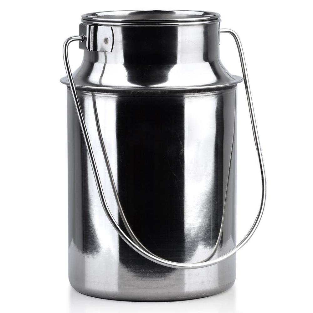 Stahlkanne Kanne Metallbehälter für Milch Retro 2,5L