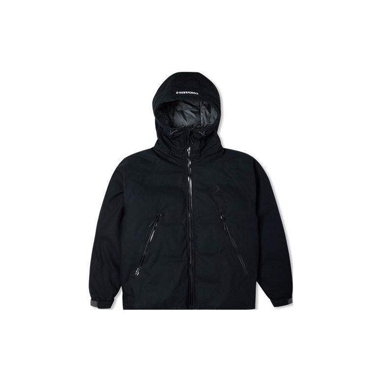 Converse Counter Climate Down Jackets Unisex Black Hooded Moderate Other 10023776-A01