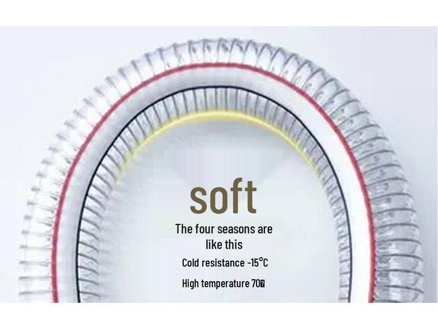 Transparent PVC Steel Wire Hose: Thickened, Oil & Low Temperature Resistant, Odorless Vacuum Suction Pipe for Water Pumps.