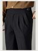 Men's Trendy Paris Buckle Adjustable High-Waisted Non-Iron Straight-Leg Dress Trousers