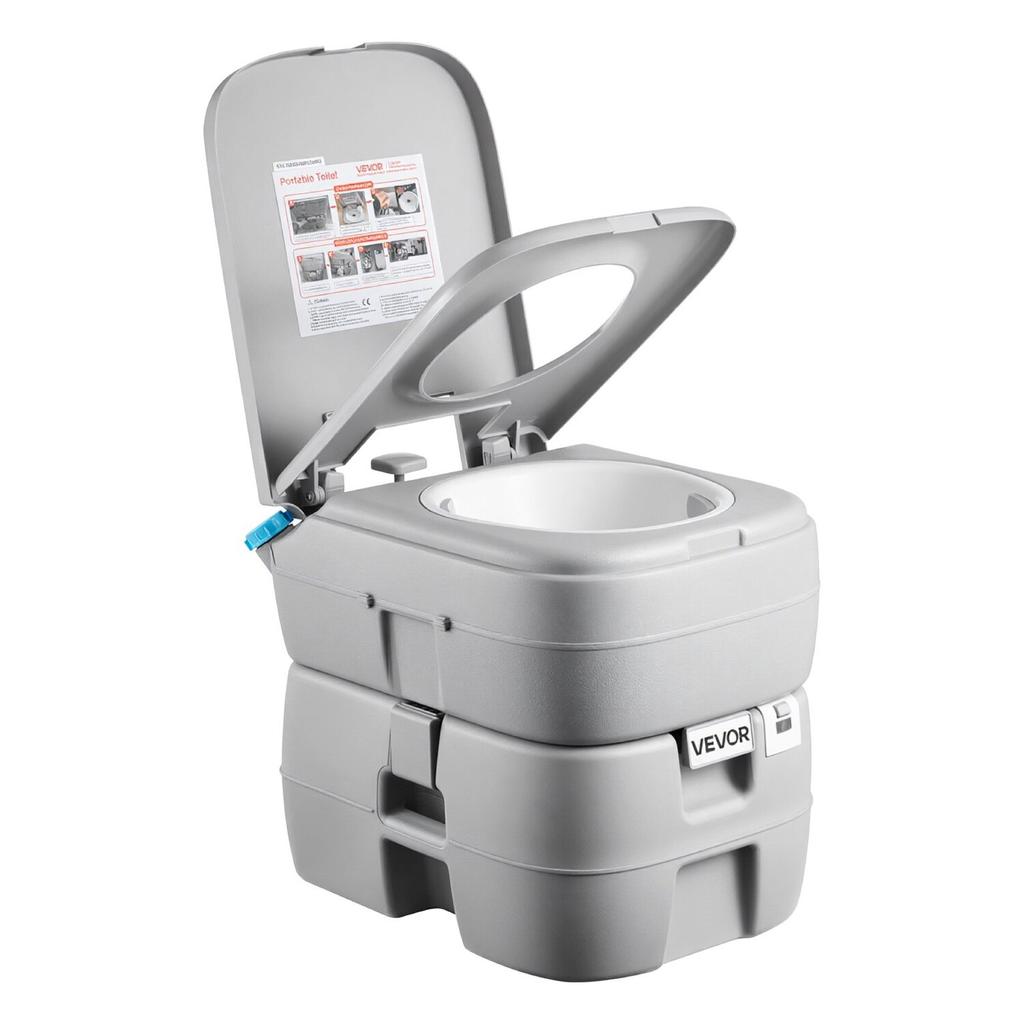 Portable Toilet, 30L Detachable Waste Tank, 200 Flushes, Camping Toilet for Adults, Outdoor Travel Potty with Level Indicator, Suitable for RV Travel,