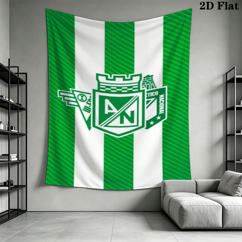 Atlético Nacional Wall Tapestry Aesthetic Wall Hanging Printed Fabric Blanket Decorative Tapestries for Bedroom Living Room Home Decor