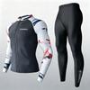 Herren UV-Schutz Rash Guard Set mit voller Abdeckung, Langarm, Surfen, Tauchanzug, Schnelltrocknendes Nylon, Sommer, Wassersport