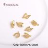 18k Real Gold Plated Leaf Shape Clamp Pinch Clip Bails DIY Earrings Jewelry Accessories For Crystal Gemstone Pendant Clip Clasps