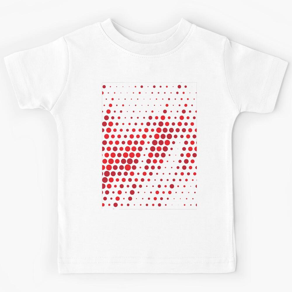 diagonal red halftone paint pattern Kids T-Shirt 130