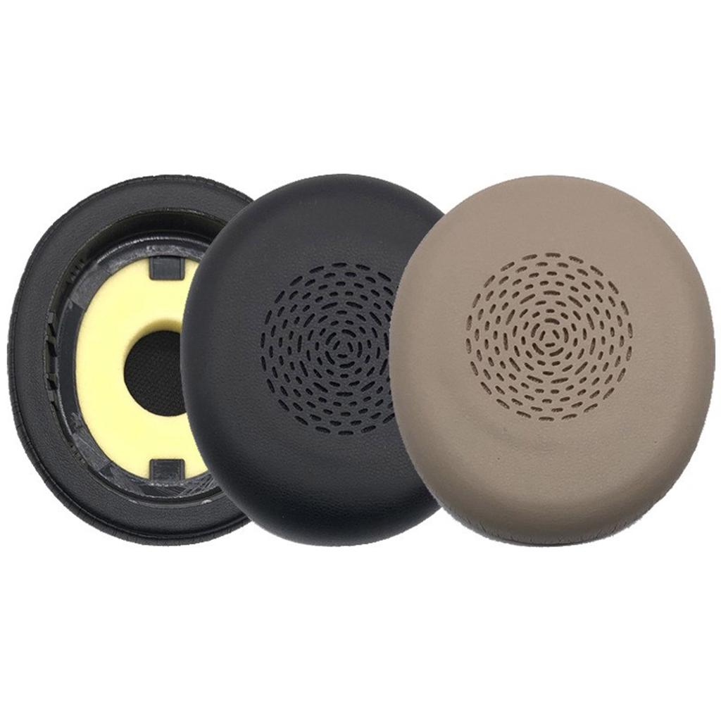 1Pair Ear Pad Replacement Protein Leather Earpads Ear Cushions Sponges Cover Earmuffs for Jabra Evolve2 75 Headphones